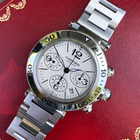 cartier chronograph watch|cartier pasha 42mm chronograph.